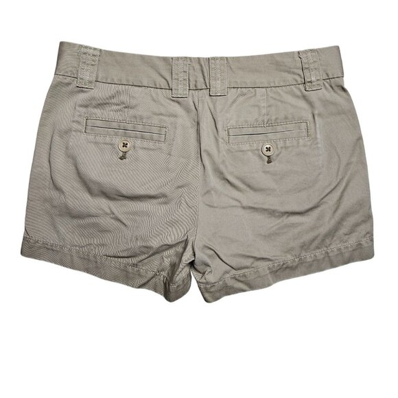 2/$35- J.Crew Chino Shorts City Fit Khaki Women 6 Cotton Blend Casual Summer - Picture 3 of 8